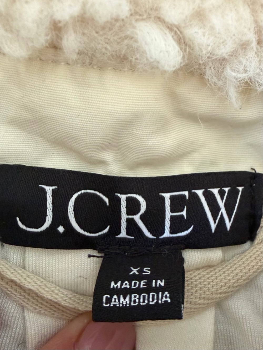 J.Crew Jacquard-print Sherpa Half-zip Fleece Pullover size XS - Picture 7 of 9